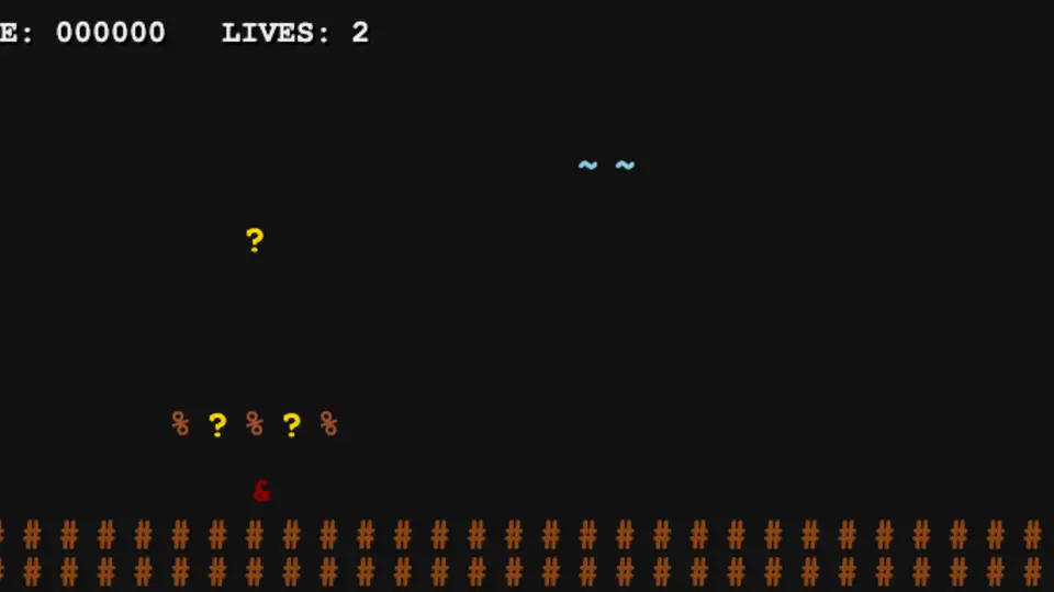ASCII Bros gameplay screenshot