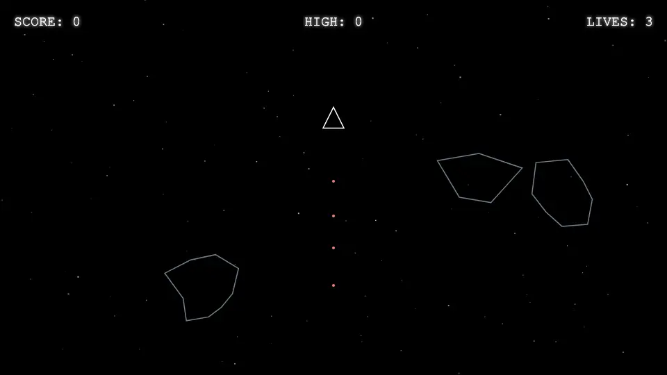 Asteroids Web gameplay screenshot